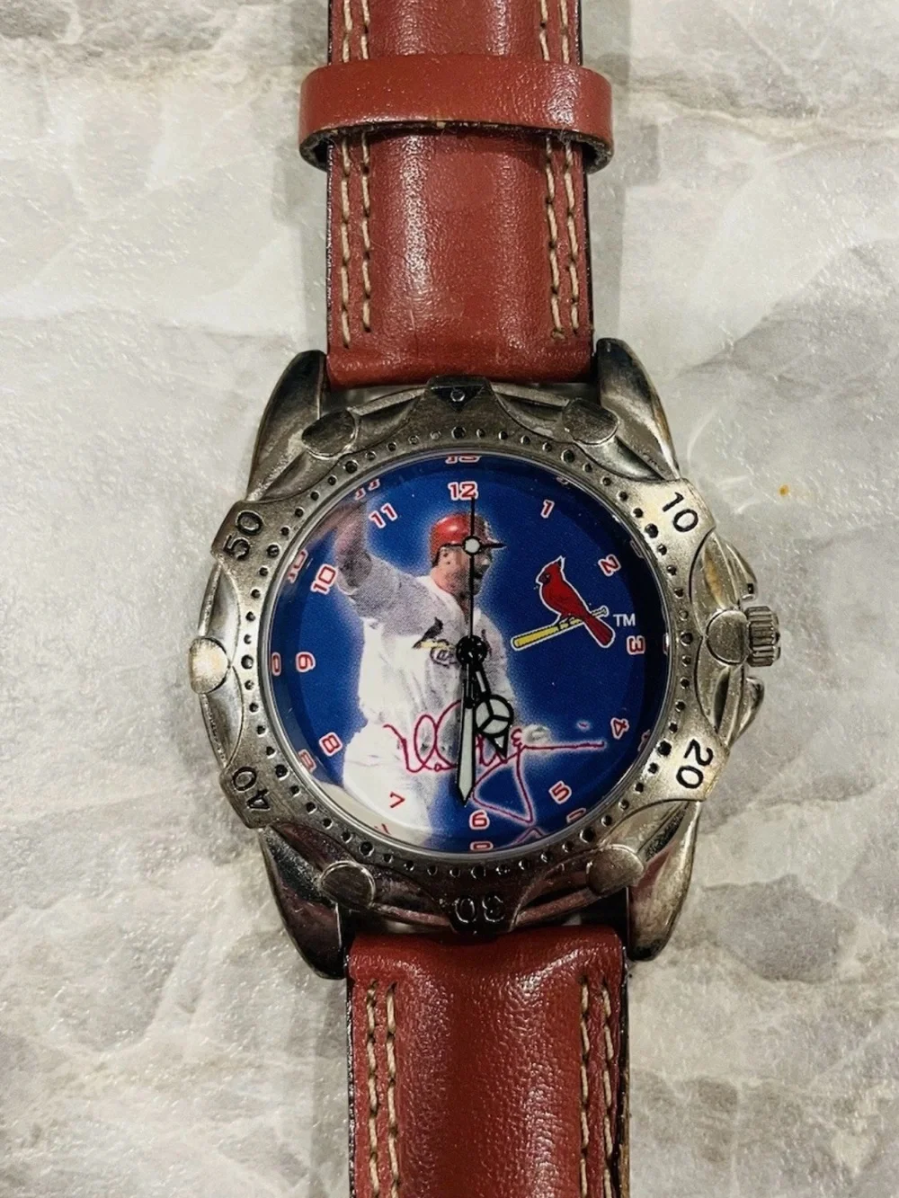 Vintage 1998 Mark McGwire Home Run Hero Watch with Leather Band